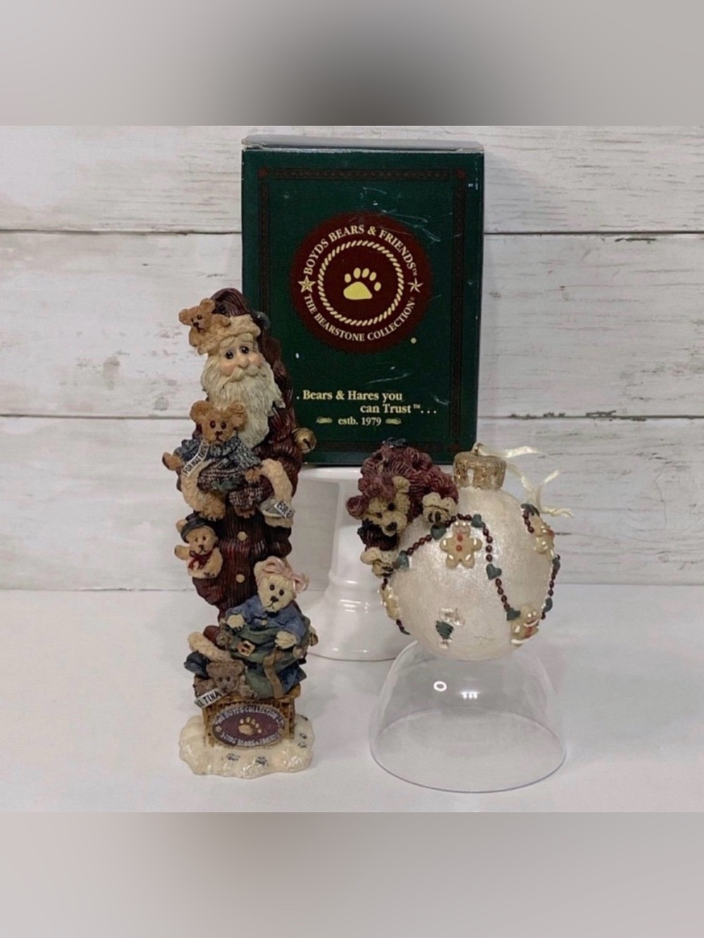 Vintage Boyds Bears Figurine & Ornament Set